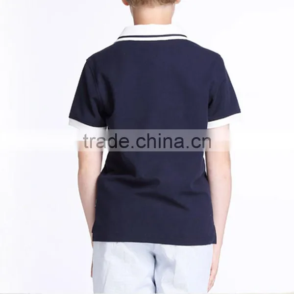 British Student Boys T-shirt Polo Shirt, V Collar College, Short Sleeved Sweat Can Custom photo-6