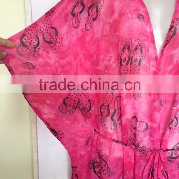 Chiffon Cover up Kaftan CAFTAN Tunic Poncho Blouse photo-2
