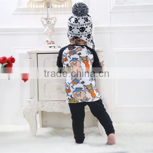 Cool Skull Pattern Baby Knitted Caps Pom On Top For Autumn,Fashion Unisex Knitting Hats With Tie photo-4