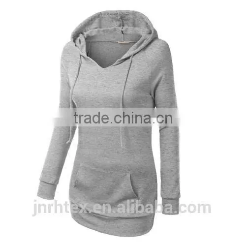 Women Ladies Fitted Hoodies Casual Coat Pullover Outerwear Sweatshirt Extra Long photo-4
