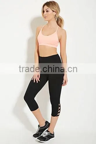 2017 Hot Sale Women Clothing Custom Fashion Blank Cropped Skinny Leggings photo-6