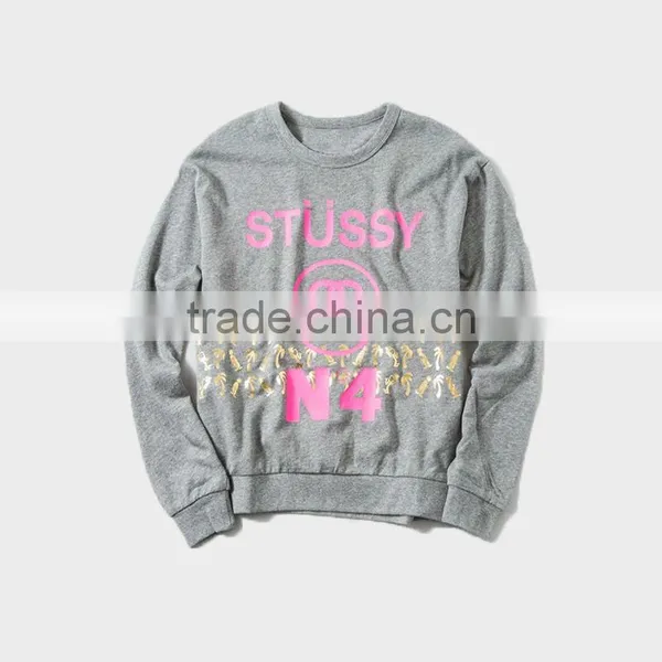 Custom Hoodies 2015 Long Sleeve Round Neck Printed Hoodies Without Hoody photo-4