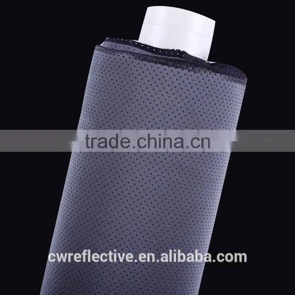 Silver Grey Spandex Reflective Fabric With Breathable Holes for Swimwear photo-2