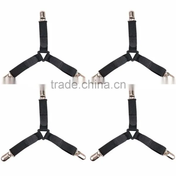 4 Pack Triangle Bed Mattress Sheet Clip Grippers Straps Suspender Fasteners Holder