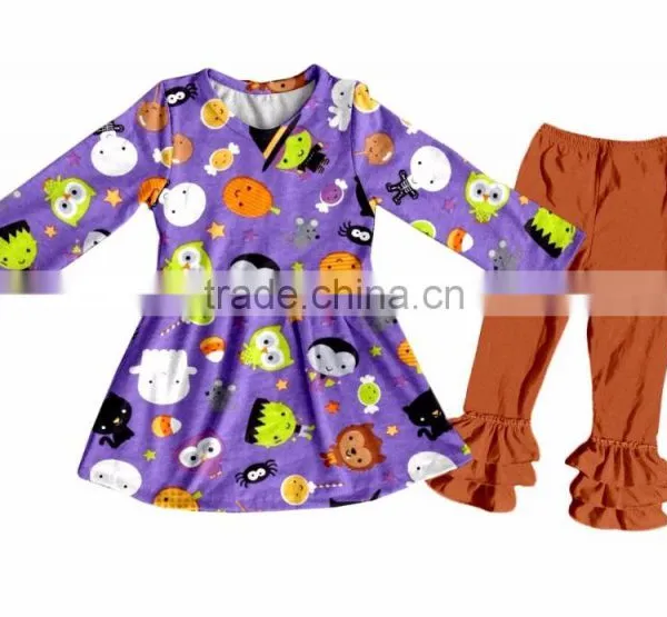 Children's Cotton Clothes Halloween Outfit Wholesale Remake Polka Dot Clothes Suit Sets Fall Children Clothing photo-4