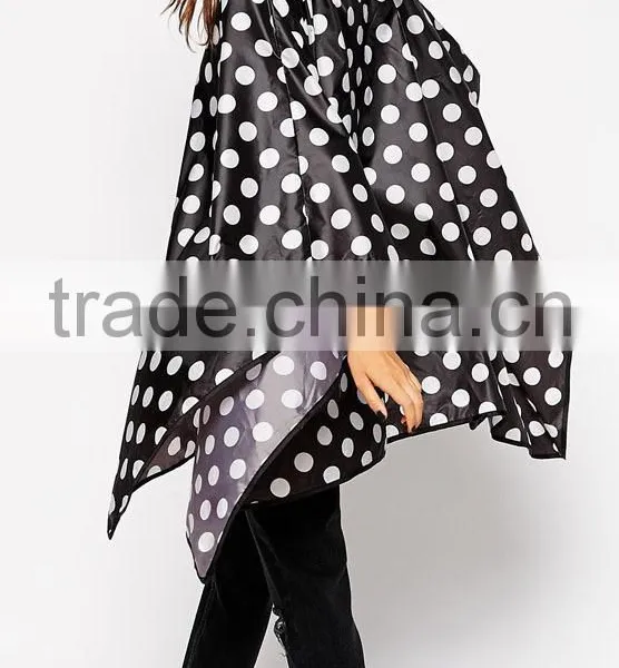 All Over Polka Dot Ladies Hooded Poncho photo-3