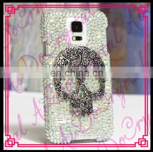 Aidocrystal High Quality White Crystal With Decorations Mobile Phone Accessories Cell Phone Accessory for Samsung Galaxy S5