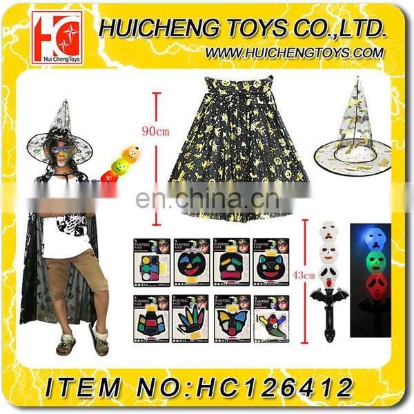 Manufacturers China Wonderful Kids Halloween Costoms With Cloak Hat and Pumpkin Bucket photo-6