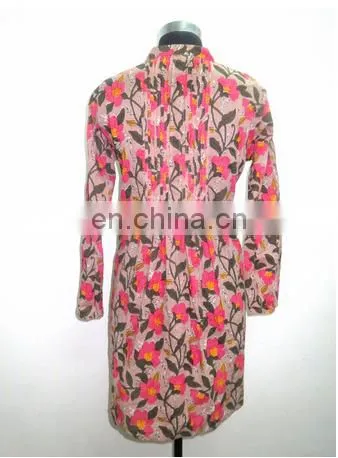 High Quality Cotton Designer Kurti Pintuck Indian Tunic / Ethnic Clothing / India & Pakistan Clothing photo-3
