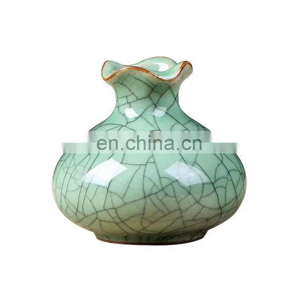 Green Decorative Mini Ceramic Vase Porcelain Ware