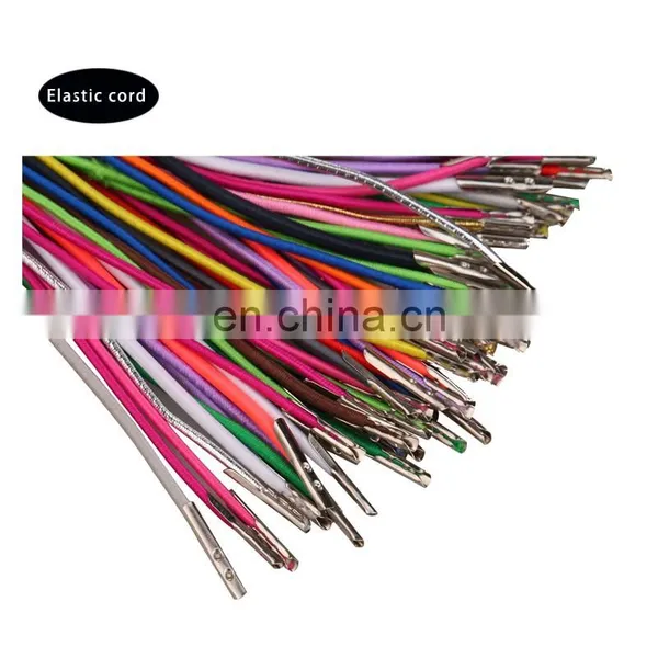 China Wholesale 2mm Round Black Elastic Cord With Metal End/bard for Document Folder photo-5