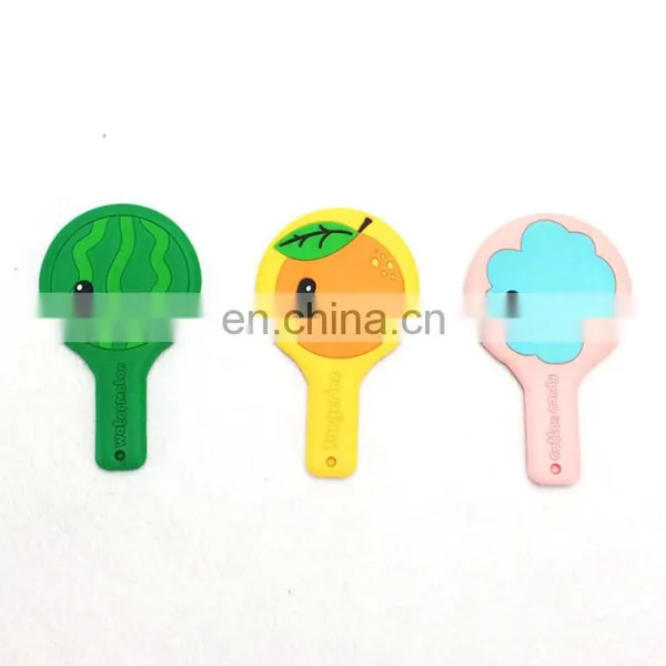 Silicone Cosmetic Pocket Mirror With Handles Fancy Design Cartoon Pattern Pocket Mirror photo-4