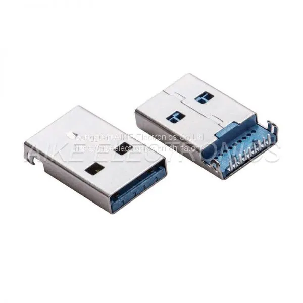 Стандартный разъем USB 3.0 типа A . Монтаж на печатной плате и тип DIP с позиционирующими стойками.
