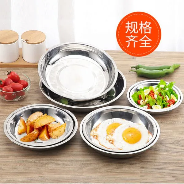 Stainless Steel Plate Pot Salad Plate Noodle Basin