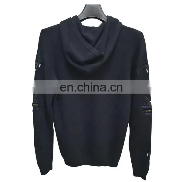DiZNEW 2019 Streetwear Men's Pullover Hoodies Sweater Embroidered High Quality Sweaters photo-2