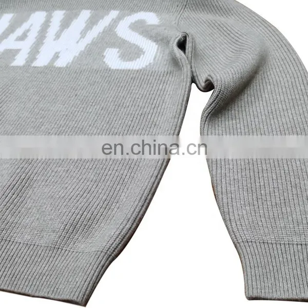 DiZNEW Wholesale 50%Acrylic 28%Polyester 22%Nylon Knit Jacquard Sweater Men photo-3