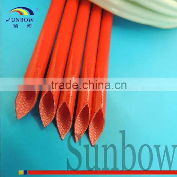 Insulating Varnished Electrical Insulation Fiber Glass Red 25MM Flexible Pipe photo-5