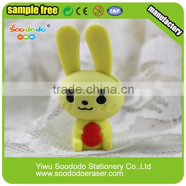 Mini TPR Cute Rabbit Shape 3D Eraser For Kids photo-5