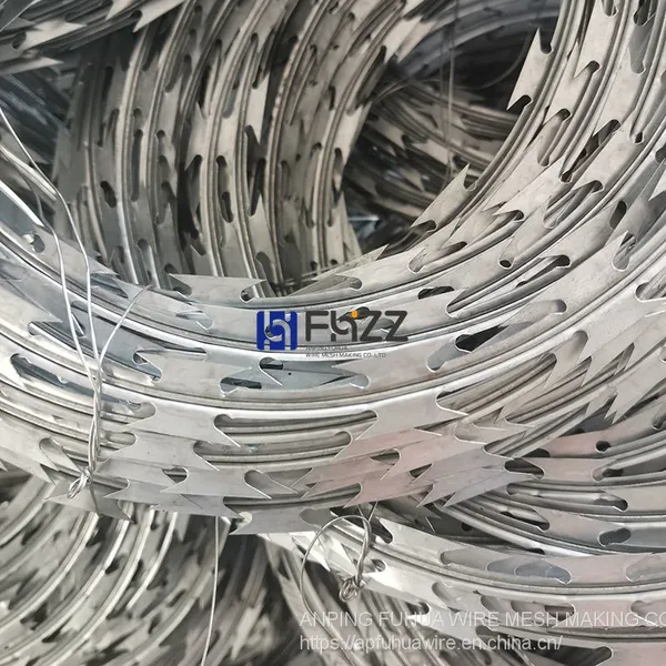 Heavy Galvanized Razor Blades Type BTO-30 DIA 305MM Concertina Razor Wire Unclipped photo-3
