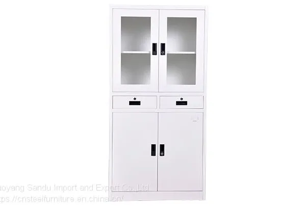 2 Drawer Glass Door Filing Cabinet