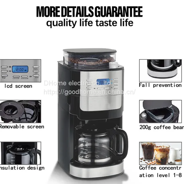 Household automatic electric grinding integrated 24 hours regular opening drip type coffee machine（Wechat:13510231336）