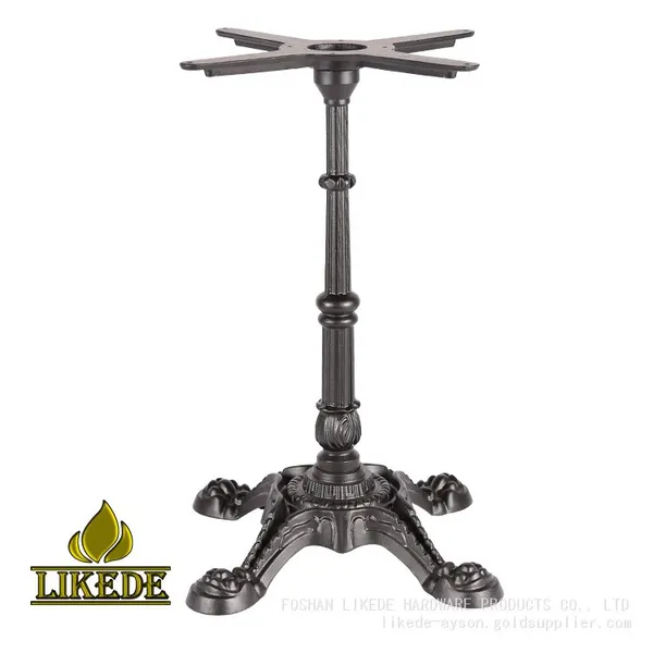 Antique European Classic Black Cast Iron Table Base Unique Furniture Legs