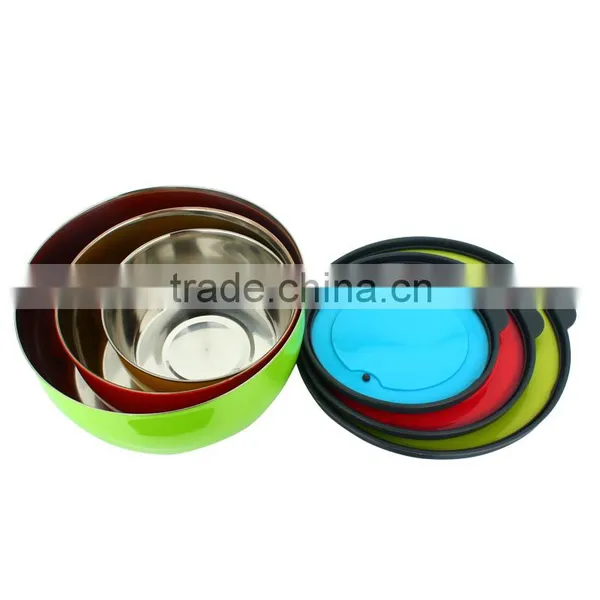Color Tableware Mixing Bowl Tiffin Box Stainless Steel Keep Food Fresh Storage Boxes With Plastic Lid photo-3