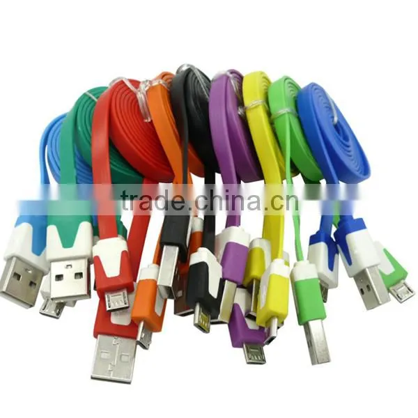Cheap High Qanlity Noodles V8 Micro Usb Data Cable for Samsung HTC LG SONG photo-4