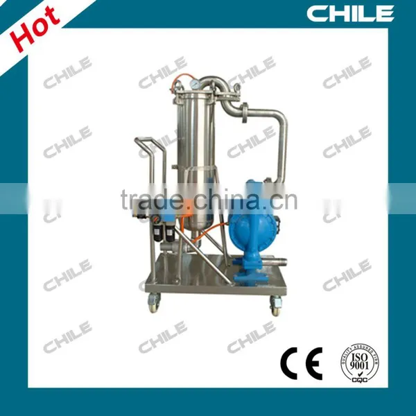 Movable filter for mid-and-high viscous liquid paste