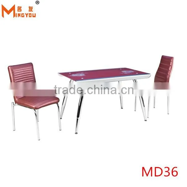 Cheap Bent Tempered Glass Dining Table photo-2