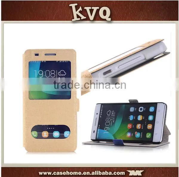 New Ultra Slim View Window Flip PU Leather Case Cover For Huawei Honor 4A photo-2