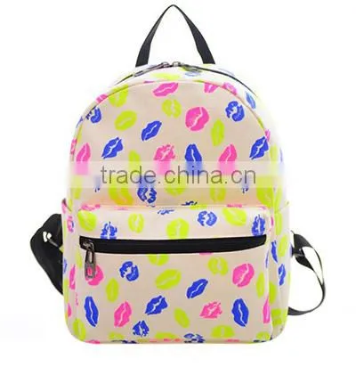 High School Students Backpack Canvas Printing Girls Shoulder Bag Manufacture photo-6