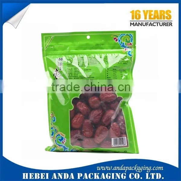 Resealable Plastic Stand up Pouch for Cherry Dried Fruit Packaging With Zipper photo-3