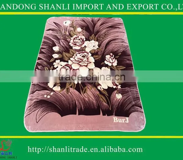 1Ply Printed Raschel Blanket/Korean Mink Blanket photo-3