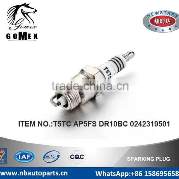 High Quality Auto Spark Plug T5TC AP5FS DR10BC 0242319501 for AC FORD OTOSAN.etc.
