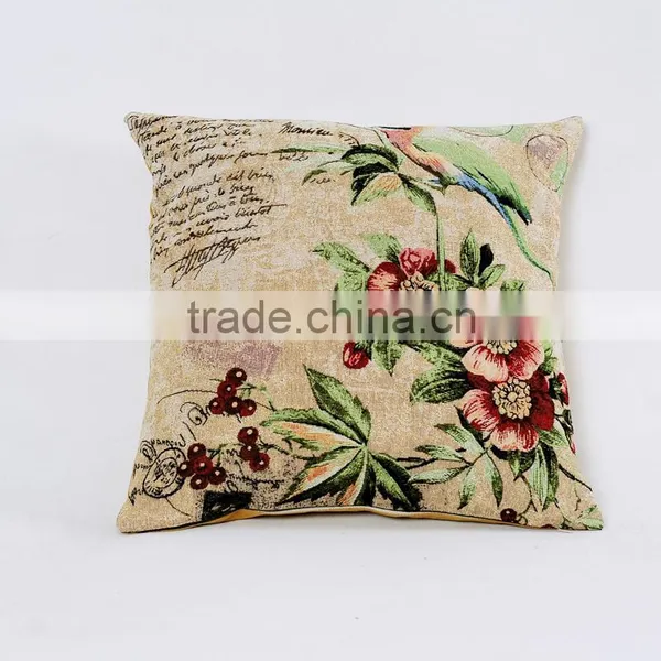 Colorful Flower Embroidered And Printed Decorative Sofa Cushion photo-3