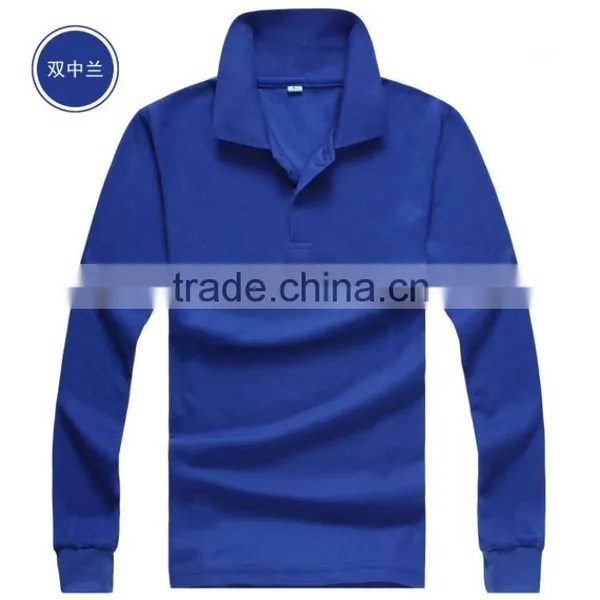 Cheap Price 100% Polyester Long Sleeve Polo Shirt With Pockets photo-6