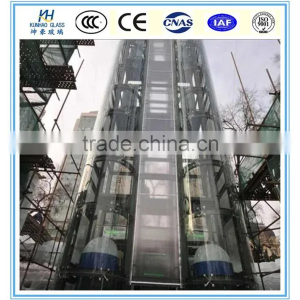 12-19mm Glass Elevator Curved Tempered Glass Glass for Sightseeing Elevator photo-3
