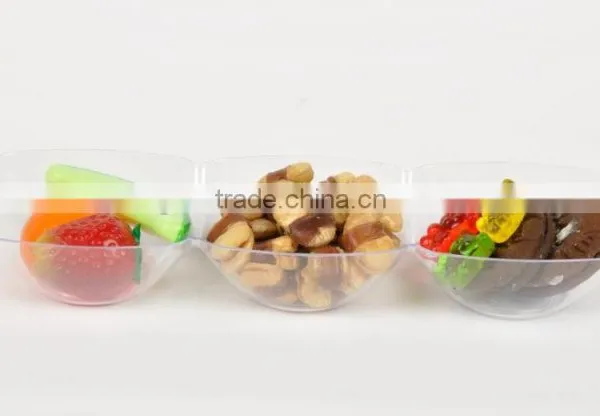 Hot Selling Plastic Plates Disposable Compartment Dessert Dish Plate for Weeding Picnic photo-2