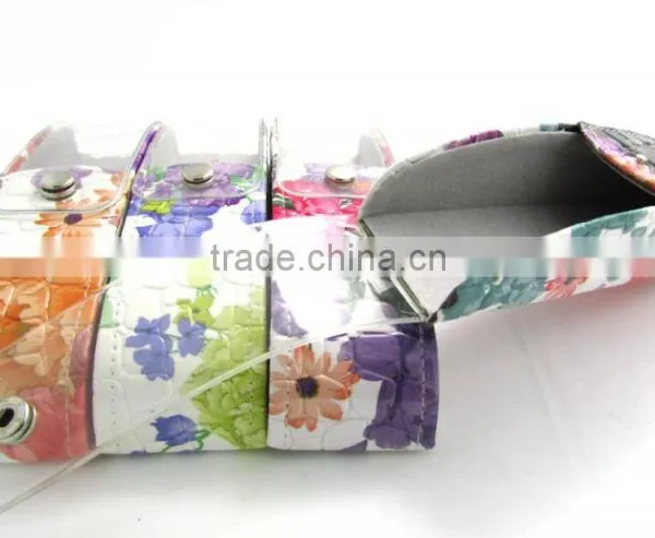 Colorful Flower Pattern Handmade Eyeglasses Glasses Case photo-2