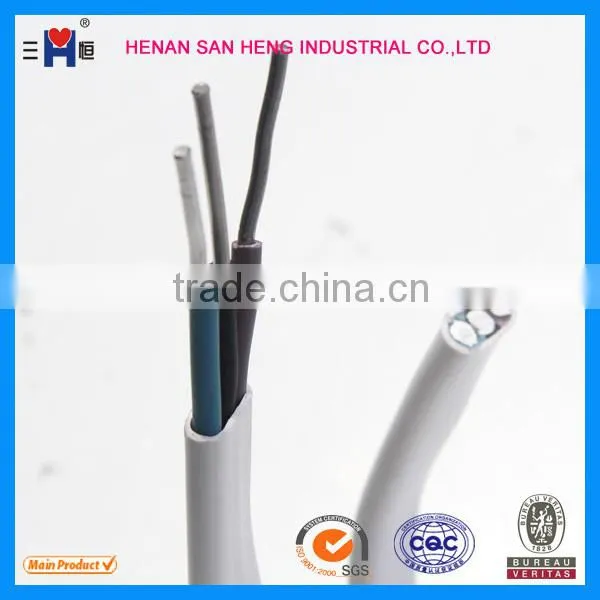 Aluminum Conductor 3 Core Electric Power Cable/flat Cable 2 X 2.5mm+1 photo-3