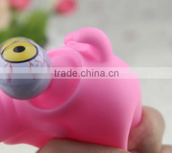 Soft Pvc Vinyl Eyes Pop Out Toys ,vinyl Pig Pop Eye Toy photo-3
