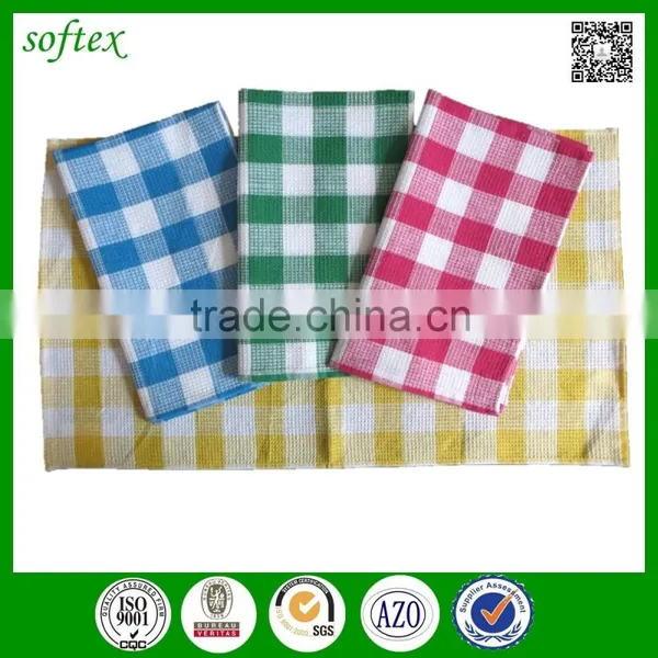 China Supplier Cheap Jacquard Kitchen Towel Cotton Check Waffle photo-3