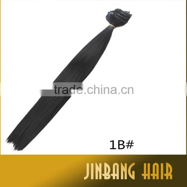 Fast Wholesale 22inch 130g Following Silky Straight Synthetic Hair Two Clips Hair Extension photo-6