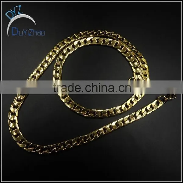 Men's Latest Hip Hop 24k Gold Cuban Chains Necklace photo-2