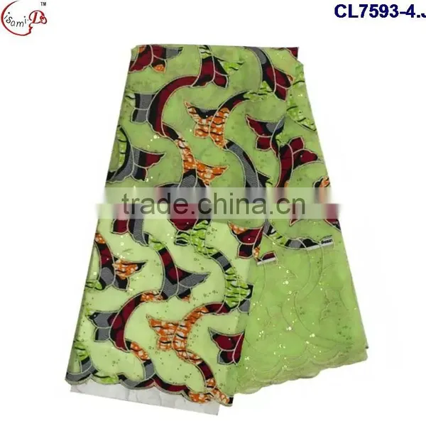 CL7593 Hot Sell Good Quality Soft and Comfortable Wax Lace Fabric for Women photo-4
