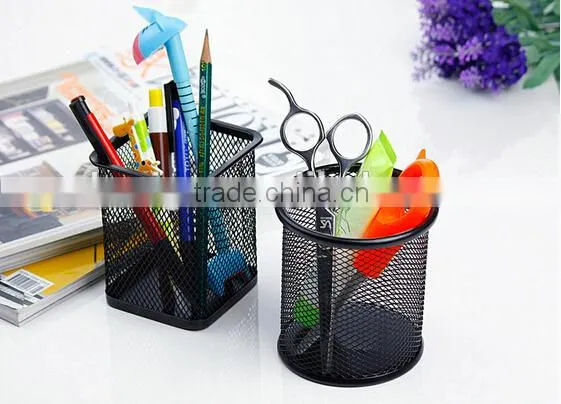 Round or Square Metal Mesh Pen Holder or Stand photo-2