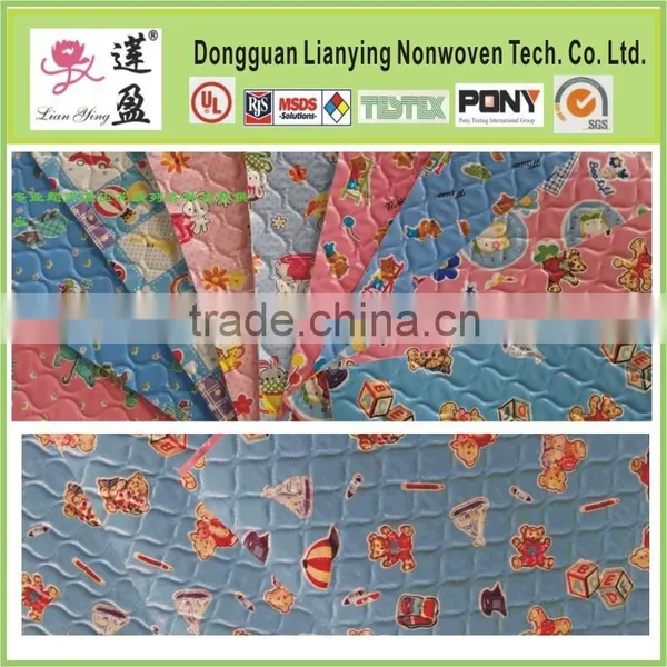 100% Polyester Ultrasonic Quilting Linen Fabric for Sofa photo-2