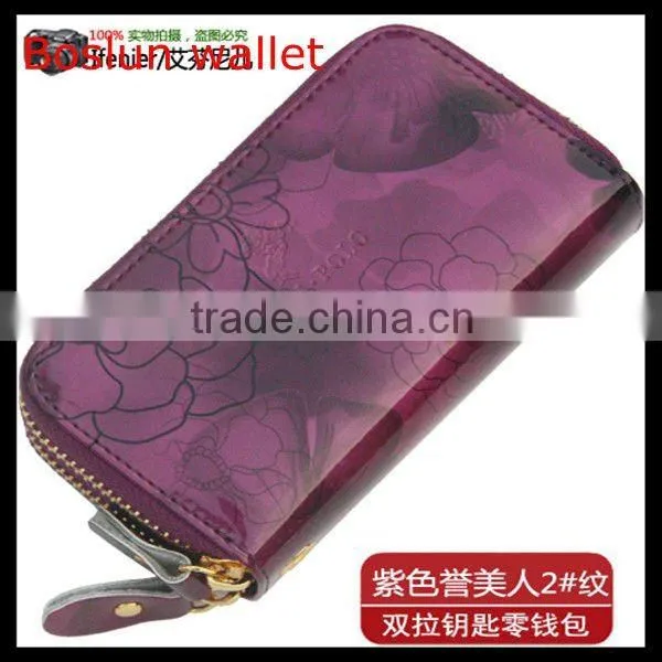 European Colourful Zipper Closed Lady Wallets
