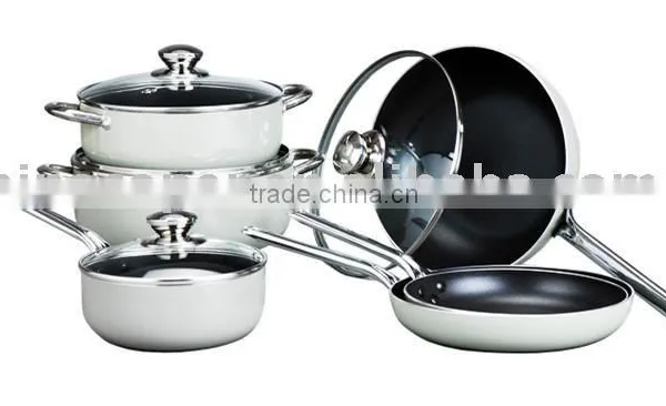 10pcs Aluminum Non Stick Cookware Set